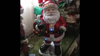 Kringle Express Indoor/Outdoor Oversized Illuminated Multi-Color Santa Claus Figure REVIEW | QVC