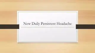 New Daily Persistent Headache