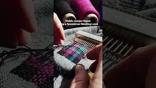 Check Pattern using a Speedarner(Speedweve style) Mending Loom.