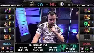 Copenhagen Wolves vs Millenium | S4 EU LCS Summer split 2014 SuperWeek 1 Day 2 | CW vs MIL W1D2 G2