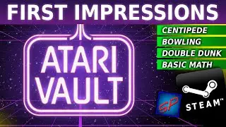 Atari Vault First Impressions - First Time (w/ Centipede, Bowling, Double Dunk, Basic Math!)