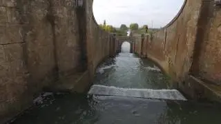 Canal de Castilla esclusas 17,18,19,20  Fr&oacute;mista.- Dron