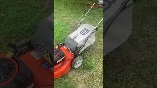 Husqvarna push mower demonstration… #funny #landscape