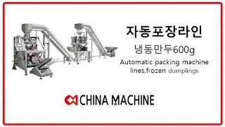 자동포장라인(냉동만두600g)/Automatic packing machine lines, frozen dumplings#만두자동포장라인#자동포장라인#만두포장라인#만두포장기