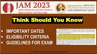 IITJAM 2023 Eligibility Criteria |Application II Information Brochure#iitjam2023#iitjamchemistry23