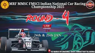 MRF MMSC FMSCI Indian National  Car Racing Championship 2025  Day 2 Round 4