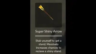 Using super shiny arrow in World of Stand!
