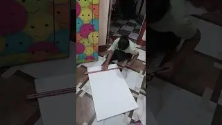 Canvas Prep with Gesso 🎨 | Outlining My Next Artwork | Newage Sketchbook