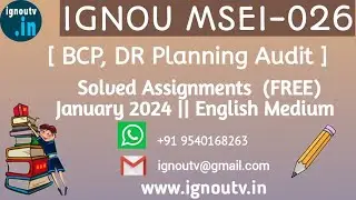 IGNOU MSEI-026 Solved Assignment January 2024 [FREE] || IGNOU PGDIS || IGNOU TV || IGNOU ||