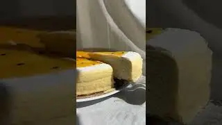 Slices of our Passion Fruit Mille Cr&ecirc;pes cake