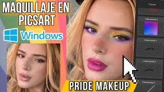 Como EDITAR MAQUILLAJE en PICSART PC 2022 | Pride makeup tutorial