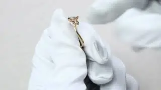 Золотое кольцо AQUAMARINE с Swarovski 66551