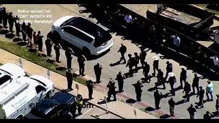 Procession for fallen Fort Worth Police Dept Sgt Billy Randolph