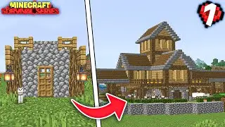 Minecraft Pe Survival Series EP 1 In 1.21 | Made Op Mansion & Armour💫