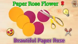 Paper Rose Flower Making 🌹 | Easy & Beautiful Paper Craft for Beginners