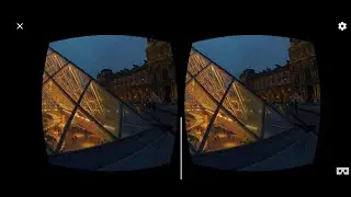 Louvre in the evening VR box 360 video