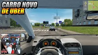 PEGUEI CARRO NOVO PRA TRABALHAR DE UBER !!! CITY CAR DRIVING - G27