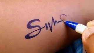 S Letter Tattoo Making With Pen at home || small tattoo || Tattoo Art By Rajan