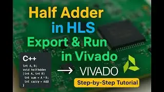 Half Adder in HLS | C Simulation, Synthesis, Co-Simulation, Export IP & Run in Vivado