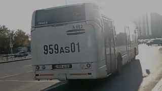 Поездка на автобусе Irisbus Citelis 12M|24 маршрут|959 AS 01|город Астана