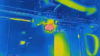 FLIR view of E3D hotend on Mendel90