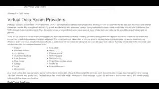 VIRTUAL DATA ROOMS