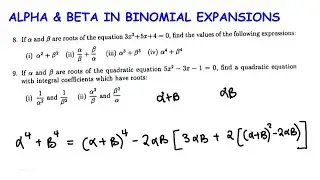 BINOMIAL ALPHA BETA ROOTS APPLICATION