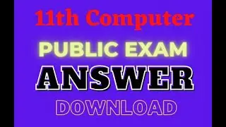 11th computer science public exam answer key