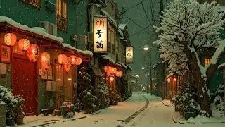 Японские Lo-fi хип-хоп биты ~ Винтажный зимний город Сон и Релакс