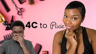I Relaxed My 4C Hair & Turned It Into a Pixie 😳✨ (Full Transformation)