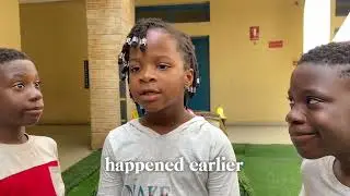 Blind girl makes a new friend.
