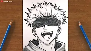 Easy Gojo Drawing | How to Draw Gojo Satoru | Step by Step for Beginners | Anime drawing Easy