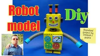 Robot model for school project #robot #diy #diymodel #robotic #3dmodel #cardboardcraft #robotmodel