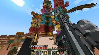 I CONQUERED a MASSIVE Temple with MODERN WEAPONS and CREATED a Villager Army in Minecraft!