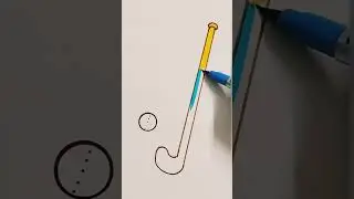 How we make Hockey 🏑 Drawing Easy |🏑 Poster Drawing || New Year celebration 🎉  ||Creative Art