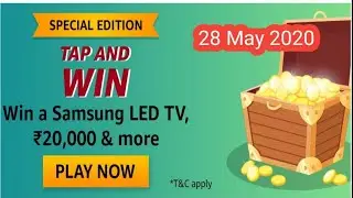 Amazon tap and win quiz 28 May 2020