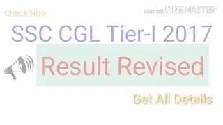 SSC cgl tier -1 2017 revised result
