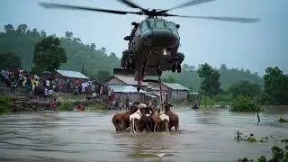 Army Helicopter 🚁  Rescue Cows 🐄