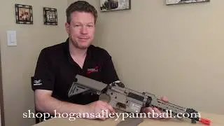 Tippmann Basic Training M4 airsoft rifle unboxing and demo by Hogan's Alley paintball and airsoft