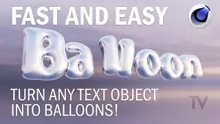 Cinema 4D Balloon Text | Easy Cloth Simulation Technique