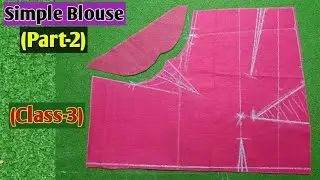 (Class-3) sada blouse cutting// simple 4tucks Blouse cutting and stitching #sandhyasilaidesign 