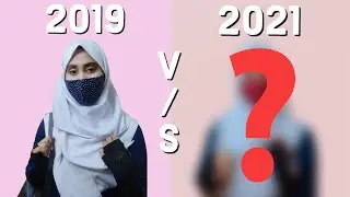2019 vs 2021 । Simple hijab tutorial । let's explode creativity