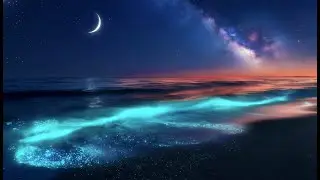 Midnight Luminous Waves - 10 Hours 4K Nature Sounds for Deep Sleep, Chill, Meditation