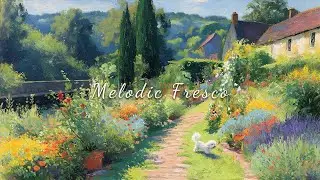 Gentle Piano Melodies in a Sunny Garden | Peaceful Animated Art & Relaxing Piano Music for Focus
