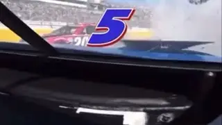 Kyle Larson&rsquo;s radio after being crashed by Bubba Wallace in Nascar at Las Vegas