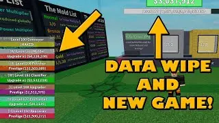 DATA WIPE AND NEW GAME - Roblox Sword Factory
