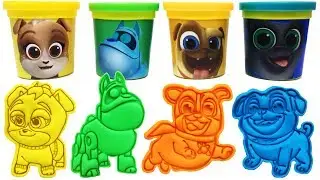 Disney Junior Puppy Dog Pals Play-Doh Molds Rolly Hissy Bingo A.R.F. Keia Color Toys