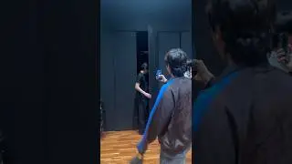 RM shared a video of BTS members wishing V's Happy birthday at the dance studio  #bts #v #rm