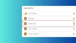 Create Lead  Action for House Call Pro workflow app