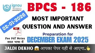 BPCS 186 | तनाव प्रबंधन | Bpcs 186 Most Important Question and Answer | IGNOU Dec/June Exam 2026